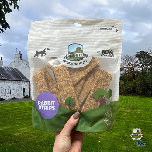 100% Rabbit Strips – Natural, High-Protein Dog Treats (500g)