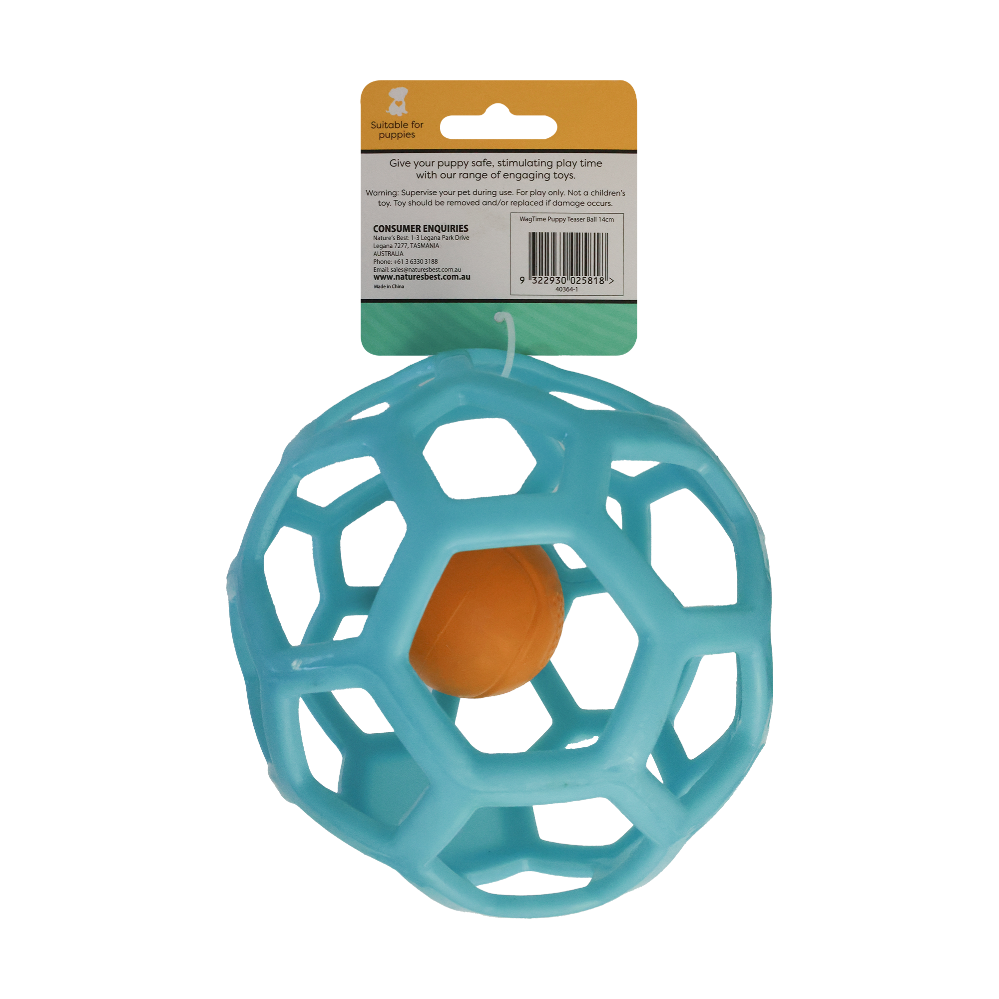WagTime - Puppy Teaser Ball (14cm)