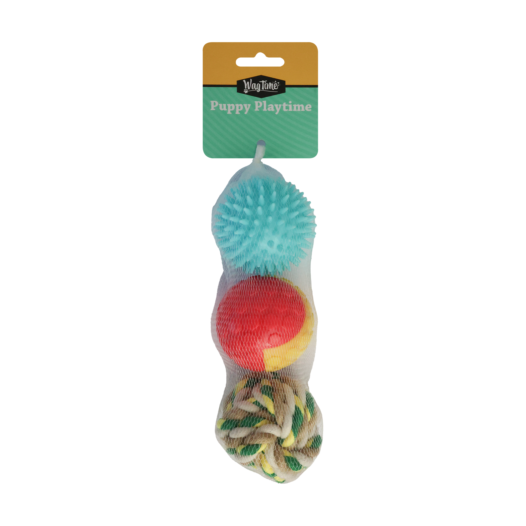 WagTime - Puppy Textured Ball Trio (6.5cm)