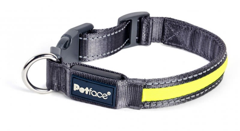 Petface Reflective Flashing Yellow Dog Collar