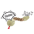 Tough Hemp Rattlesnake Dog Toy: Non-Toxic, Squeaky & Crinkly, Mentally & Physically Stimulating for Chewing & Fetching, Durable Hemp Rope for Dental Cleaning & Gum Massage, Perfect for Chewers & Destructive Pets