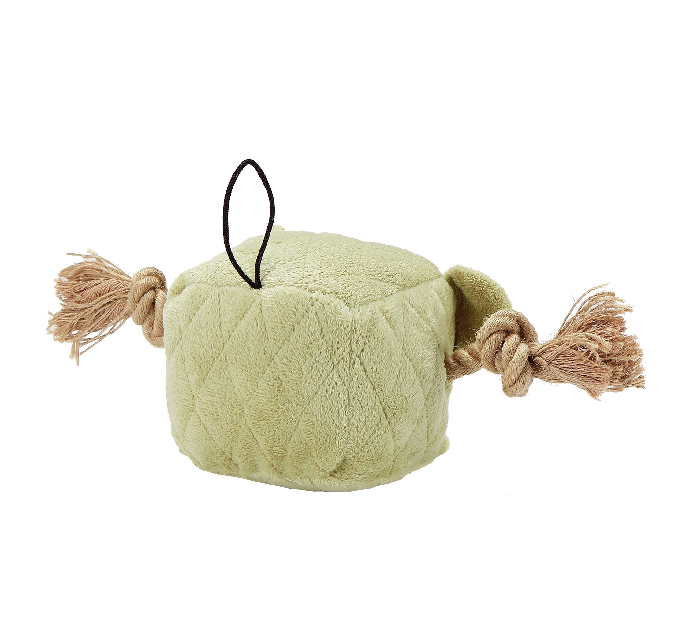 Cute Chunky Monkey Dog Toy: Fun Squeaker & Hemp Rope, Mentally & Physically Stimulates Pets, Cute Block Head with Stuffing & Squeaker, Tough Hemp for Chewing & Fetching, Non-Toxic, Cleans Teeth, Variety of Textures, for Pets