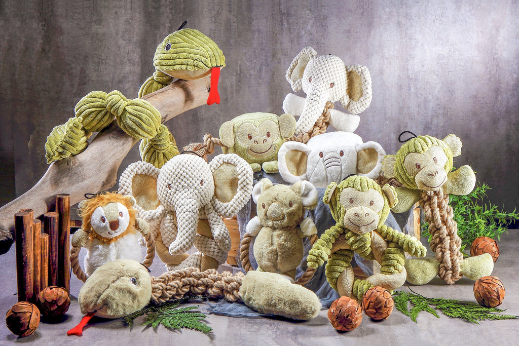 Hula Hemp Rope Koala Dog Toy: Fun Squeaker in Head, Stimulates Pets Mentally & Physically, Tough Hemp Rope for Holding, Fetching, & Tug of War, Non-Toxic, Cleans Teeth, Variety of Textures, for Pets